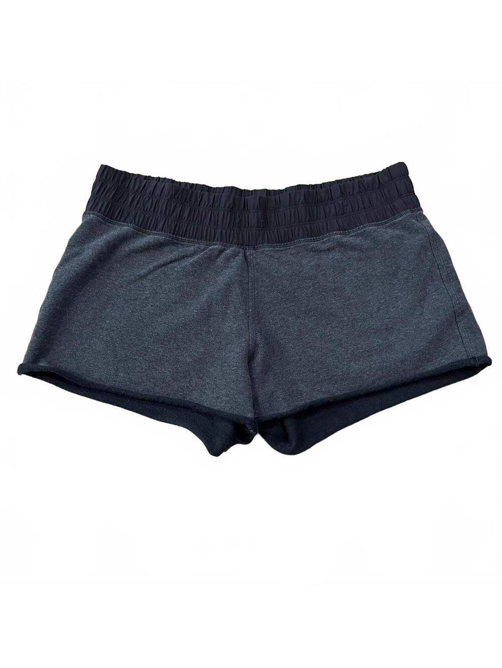 Lululemon French Terry Blissed Out Shorts II Gray Black Size 12